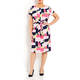 GEORGEDÉ TIE FRONT DRESS PRINT PINK