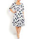 GEORGEDÉ CHIFFON LAYER SPOT DRESS