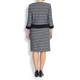 GEORGEDE BLACK AND GREY GEOMETRIC JACQUARD DRESS OUTFIT