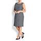 GEORGEDE BLACK AND GREY GEOMETRIC JACQUARD DRESS OUTFIT