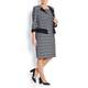 GEORGEDE BLACK AND GREY GEOMETRIC JACQUARD DRESS OUTFIT