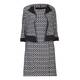 GEORGEDE BLACK AND GREY GEOMETRIC JACQUARD DRESS OUTFIT