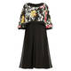 Georgedé Georgette Cape Dress Floral Black