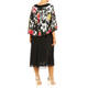 Georgedé Georgette Cape Dress Floral Black