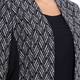 GEORGEDE BASKET WEAVE JACQUARD JACKET WITH BLACK SIDE PANELS