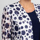 Georgedé Edge To Edge Lace Jacket Navy and White