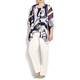 GEORGEDE abstract blue print georgette Jacket & Vest