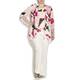GEORGEDE abstract crimson print georgette Jacket & Vest