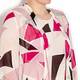 GEORGEDE abstract crimson print georgette Jacket & Vest