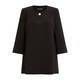 Georgedé Crepe Black Long Jacket Black