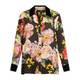 Georgedé Georgette Floral Shirt Velvet Accent
