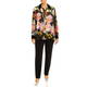 Georgedé Georgette Floral Shirt Velvet Accent