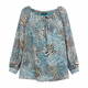 Georgedé Paisley and Zebra Tunic Blue 