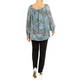 Georgedé Paisley and Zebra Tunic Blue 