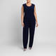 Georgedé Satin Jersey Vest Navy