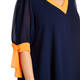 Georgedé Navy Tunic With Orange Tipping