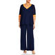 Georgedé Navy Tunic With Orange Tipping