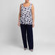 Georgedé Spot Print Georgette Twinset Navy and White 