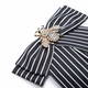 GIUNO SATIN PINSTRIPE BEE BROOCH BLACK