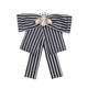 GIUNO SATIN PINSTRIPE BEE BROOCH BLACK