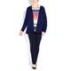 KARIN HORIZONTAL STRIPED INK BLUE CARDIGAN 