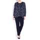 KARIN NAVY POLKA DOT CARDIGAN + SWEATER 