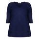 KARIN NAVY STRUCTURED V-NECK SWEATER 