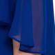 BEIGE GEORGETTE DRESS WITH CAPE COBALT 