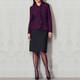 GODSKE AUBERGINE BOILED WOOL EFFECT JACKET