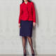 Godske SCARLET BOILED WOOL EFFECT JACKET