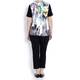 GODSKE abstract floral collared T-SHIRT