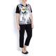 GODSKE abstract floral collared T-SHIRT