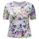 HABELLA floral T SHIRT with mesh neckline