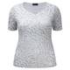 HABELLA grey snakesin print semi-sheer T SHIRT top