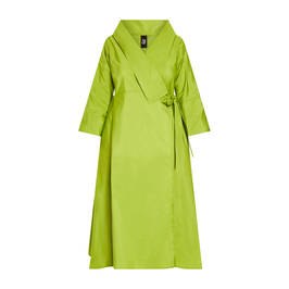 Igor Taffeta Wrap Dress Lime Green - Plus Size Collection
