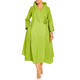 Igor Taffeta Wrap Dress Lime Green