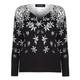 BEIGE LABEL MONOCHROME SNOWFLAKES PRINT SWEATER 