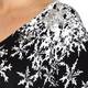 BEIGE LABEL MONOCHROME SNOWFLAKES PRINT SWEATER 