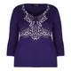 BEIGE LABEL violet EMBELLISHED embroidered SWEATER