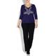 BEIGE LABEL violet EMBELLISHED embroidered SWEATER