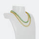TWO STRAND SWAROVSKI CRYSTAL NECKLACE SAGE AND WHITE