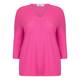 KARIN RIBBED PINK V-NECK SWEATER 