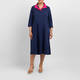 Karvinen Poplin Dress Navy and Fuchsia