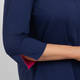 Karvinen Poplin Dress Navy and Fuchsia