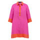 Karvinen Linen Dress Orange and Fuchsia 