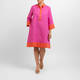 Karvinen Linen Dress Orange and Fuchsia 