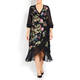 KIRSTEN KROG FLORAL PRINT WRAP DRESS