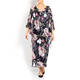 KIRSTEN KROG FLORAL PRINT GOWN AND CAPE