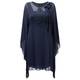 KIRSTEN KROG Navy chiffon kaftan DRESS