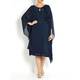 KIRSTEN KROG Navy chiffon kaftan DRESS